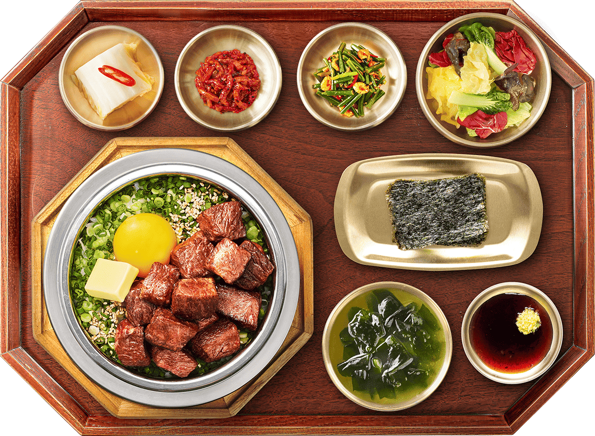 부채살 스테이크 솥밥 반상